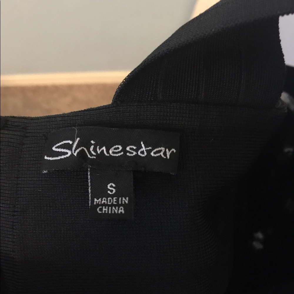 shinestar black bandage dress